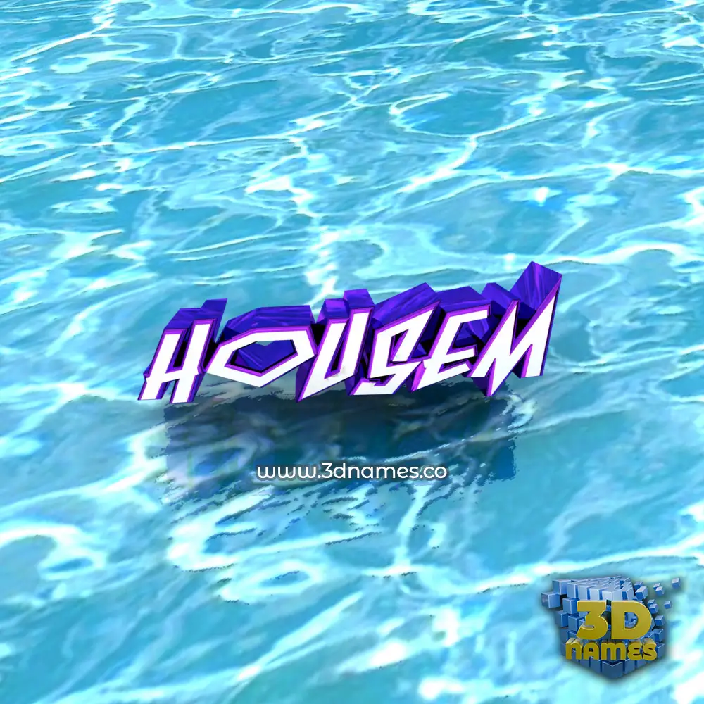 housem in Water style - 3D name wallpaper