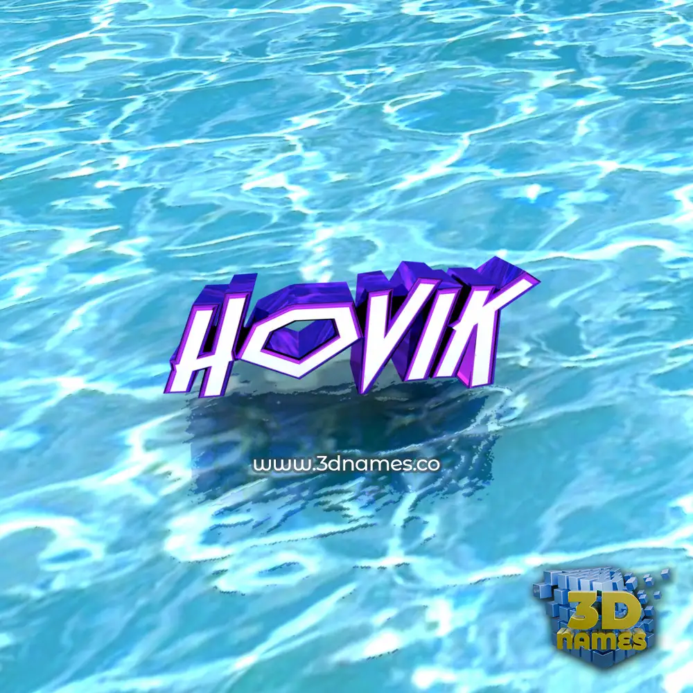 hovik in Water style - 3D name wallpaper