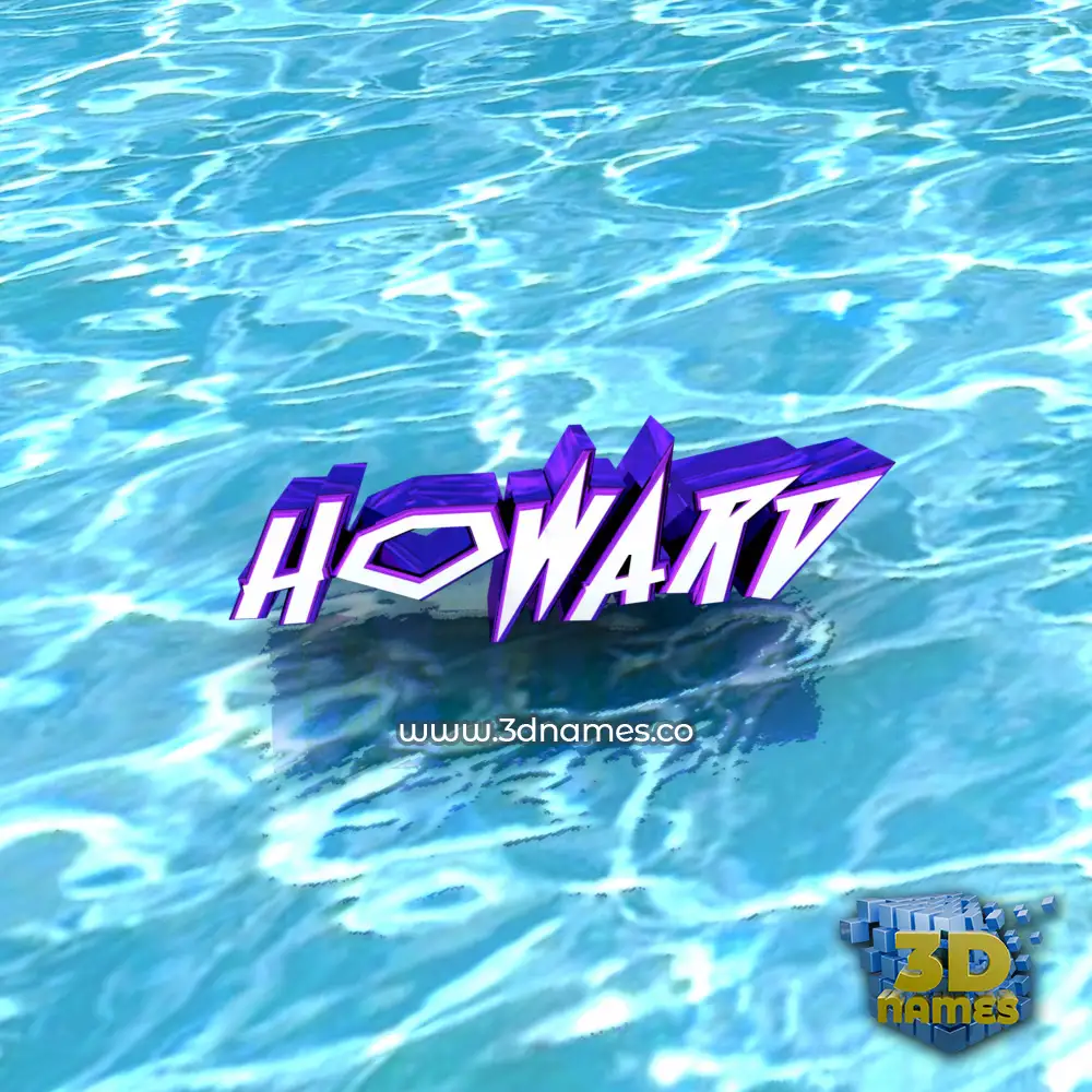 howard in Water style - 3D name wallpaper