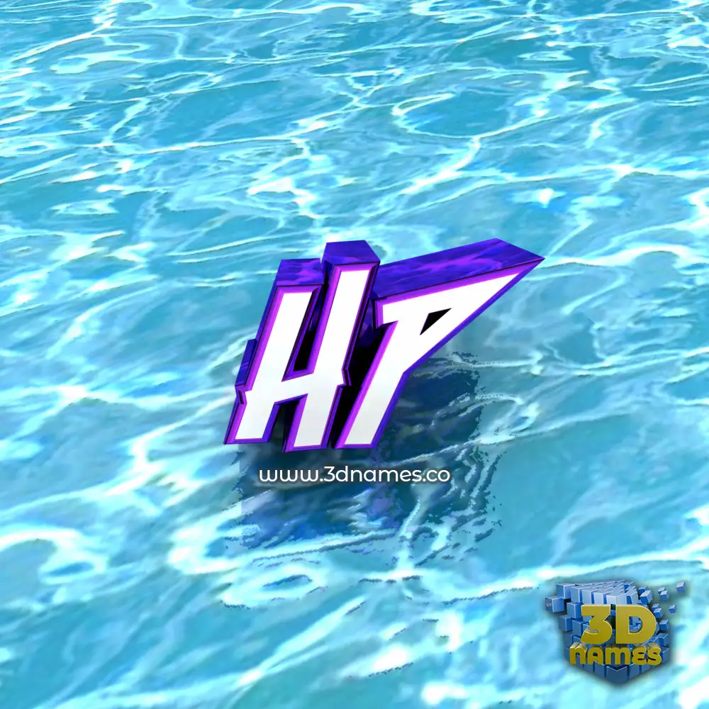 hp in Water style - 3D name wallpaper