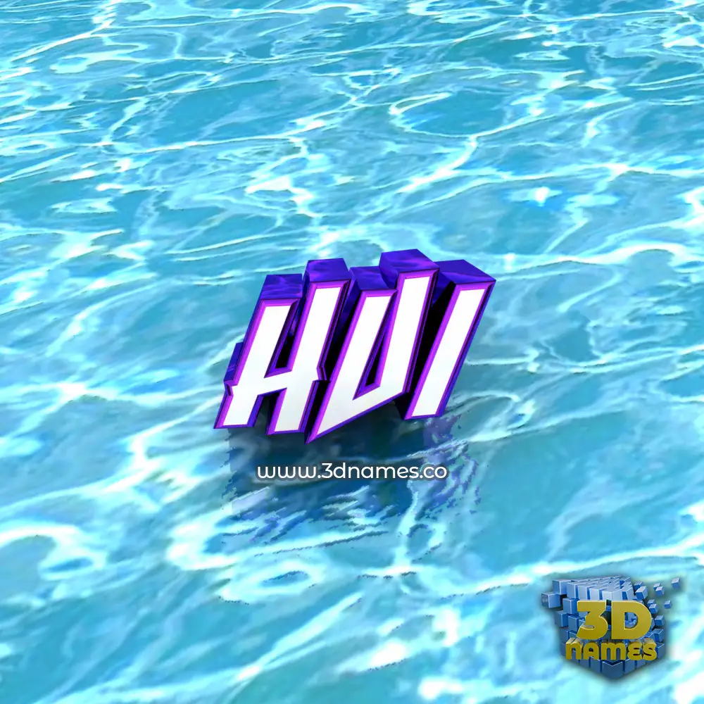 hui in Water style - 3D name wallpaper