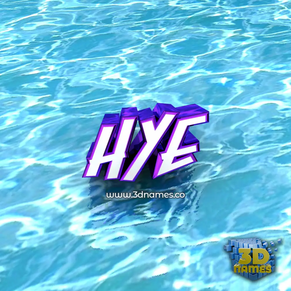 hye in Water style - 3D name wallpaper