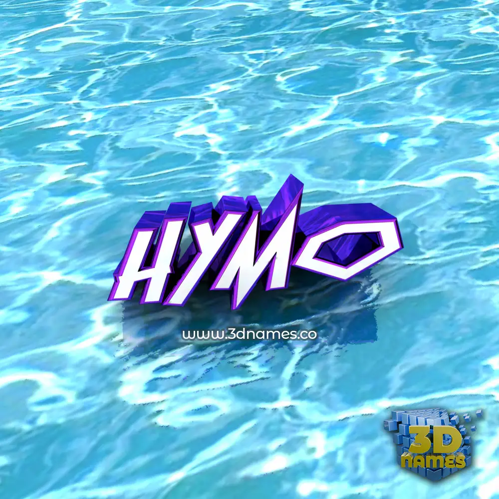 hymo in Water style - 3D name wallpaper