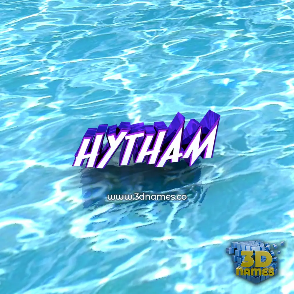 hytham in Water style - 3D name wallpaper