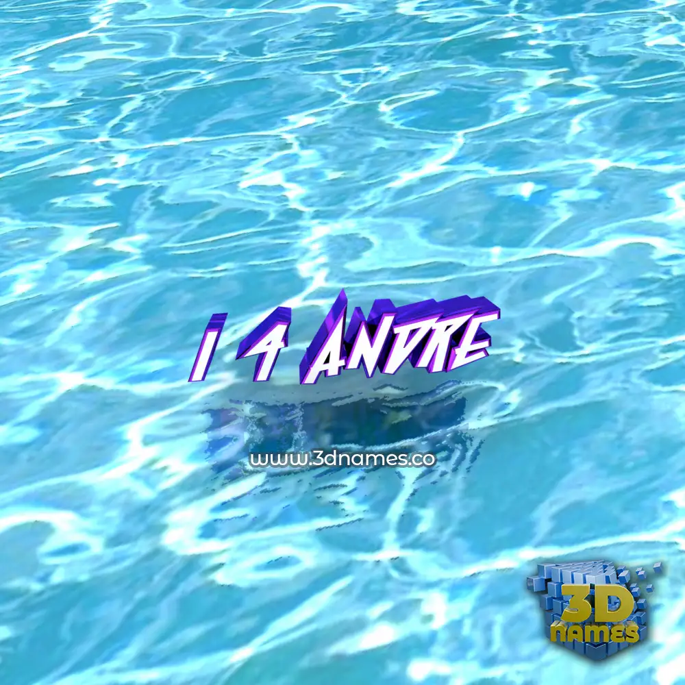 i 4 andre in Water style - 3D name wallpaper