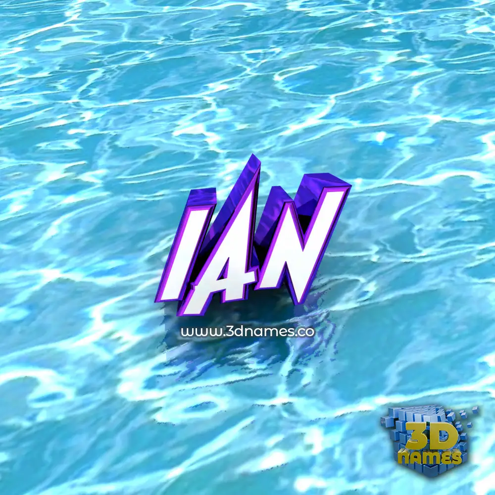 ian in Water style - 3D name wallpaper