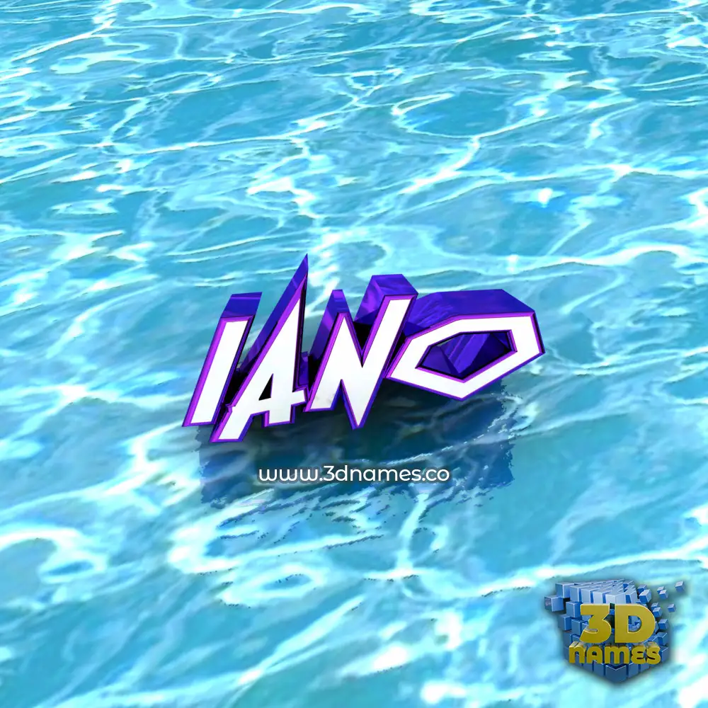 iano in Water style - 3D name wallpaper