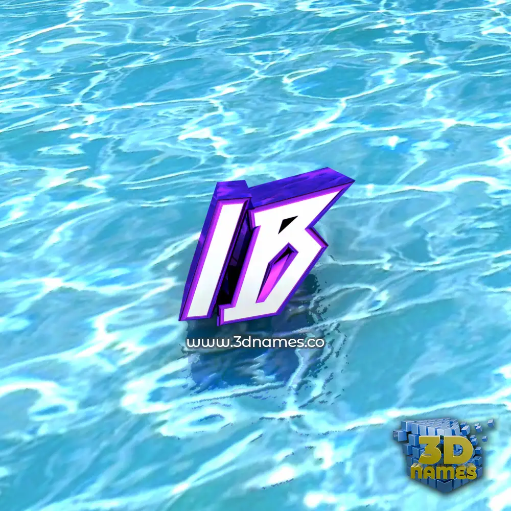 ib in Water style - 3D name wallpaper