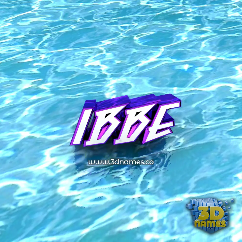 ibbe in Water style - 3D name wallpaper