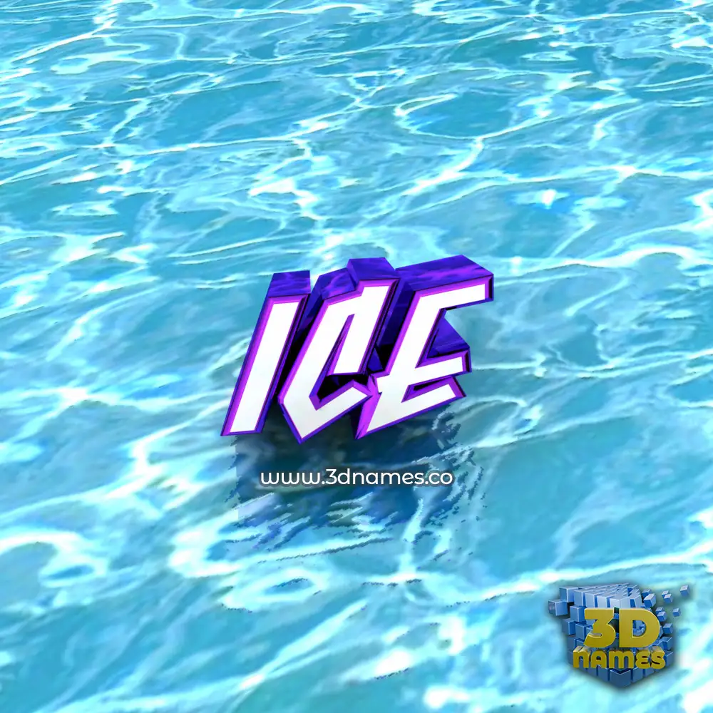ice in Water style - 3D name wallpaper