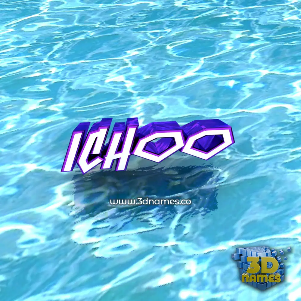 ichoo in Water style - 3D name wallpaper