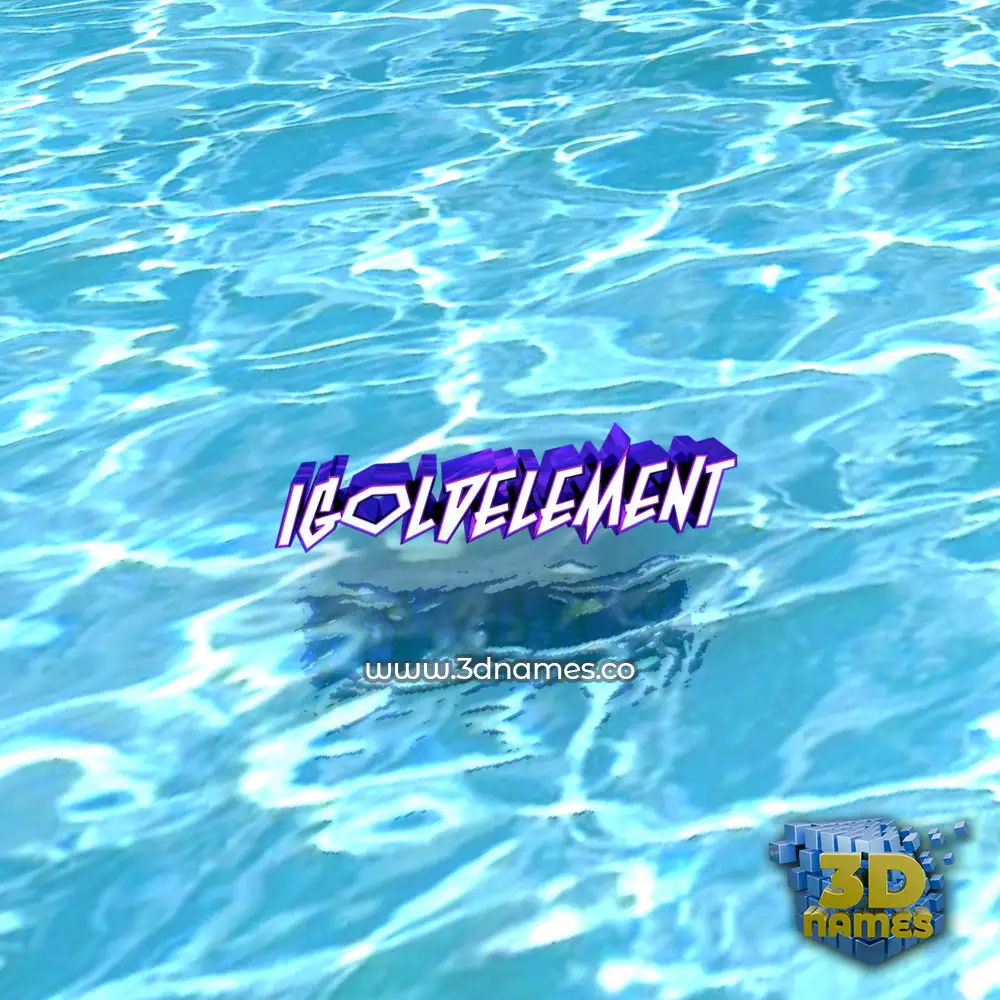 igoldelement in Water style - 3D name wallpaper