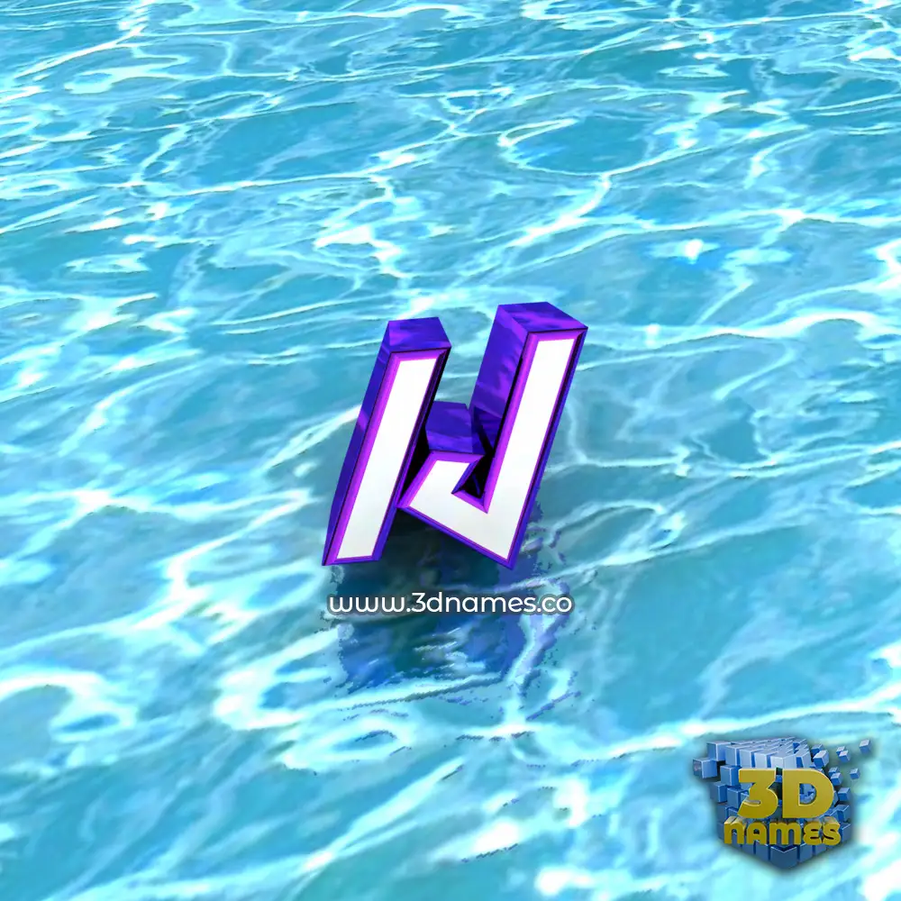 ij in Water style - 3D name wallpaper