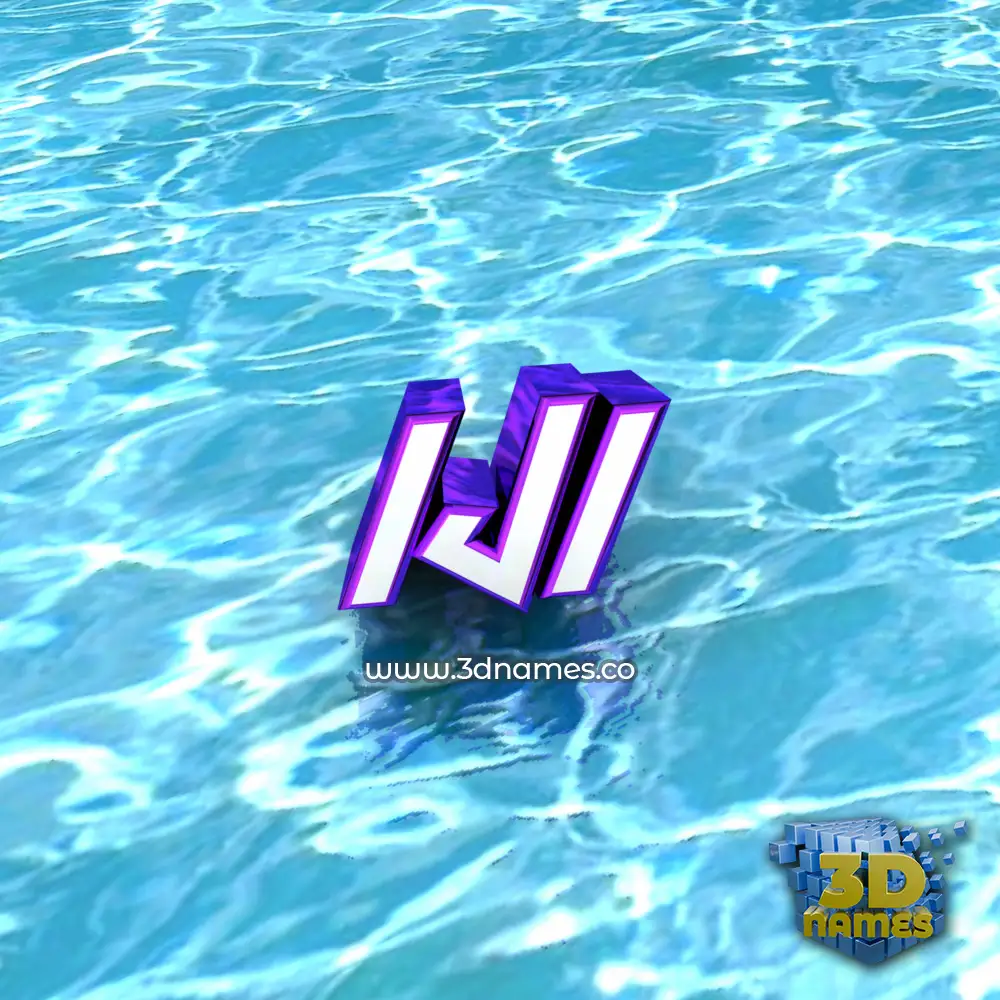 iji in Water style - 3D name wallpaper