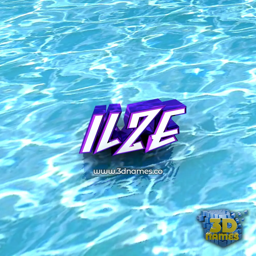 ilze in Water style - 3D name wallpaper