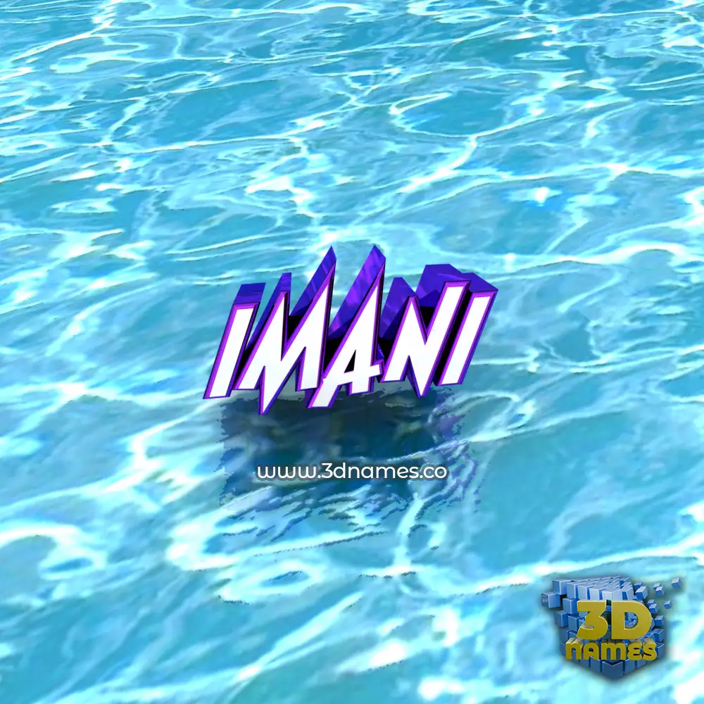 imani in Water style - 3D name wallpaper