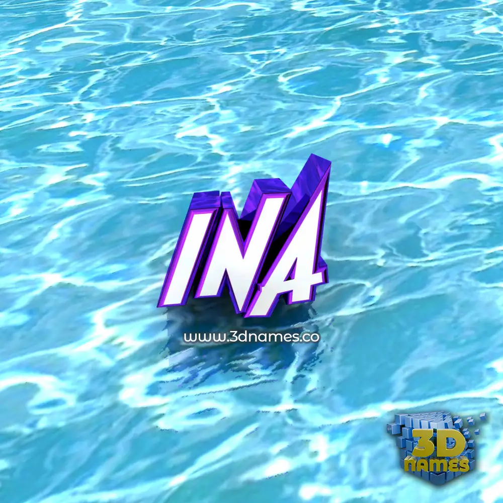 ina in Water style - 3D name wallpaper