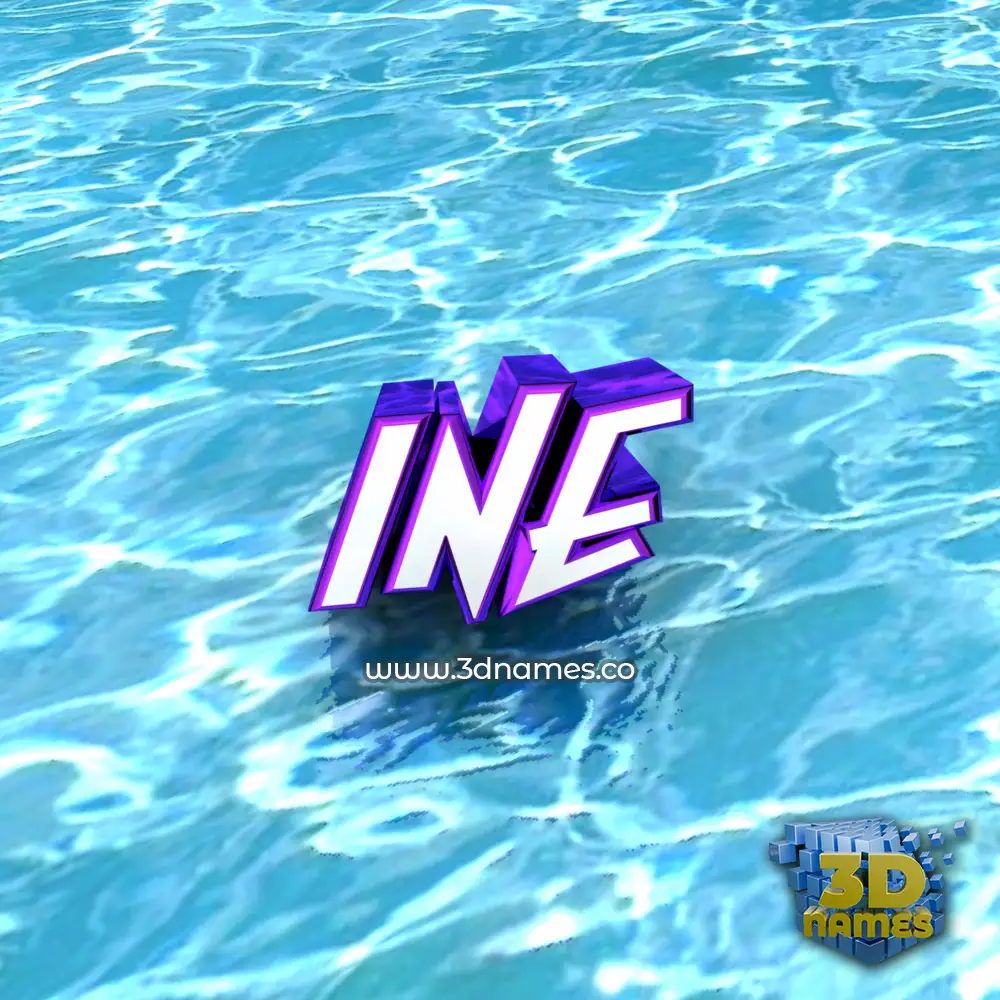 ine in Water style - 3D name wallpaper