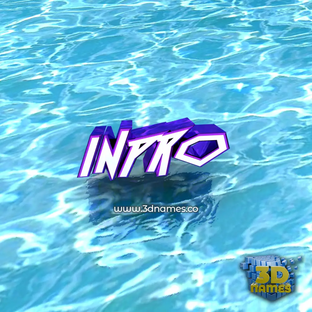 inpro in Water style - 3D name wallpaper