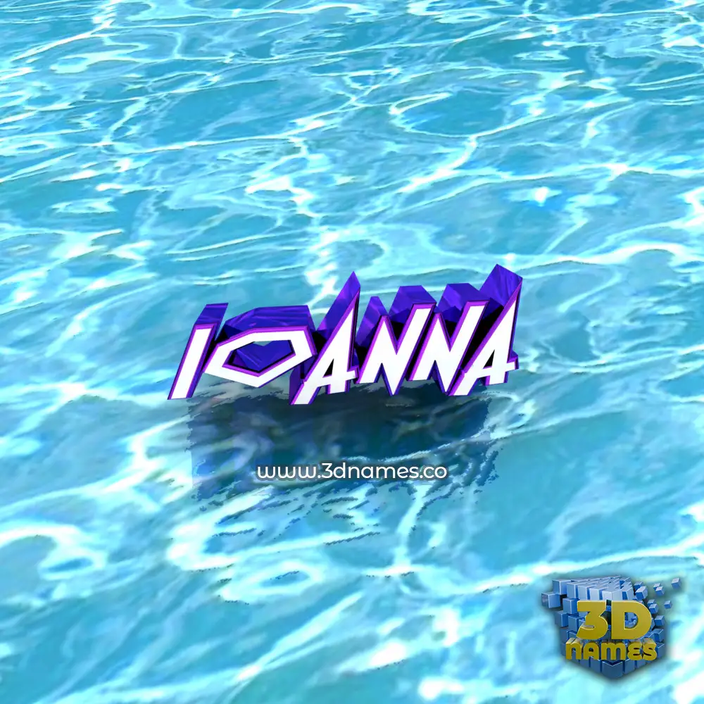 ioanna in Water style - 3D name wallpaper