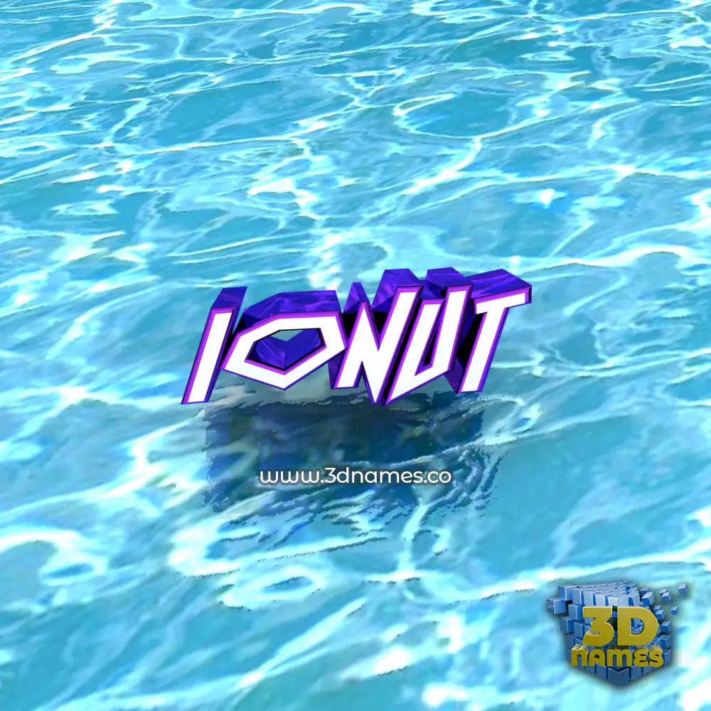 ionut in Water style - 3D name wallpaper