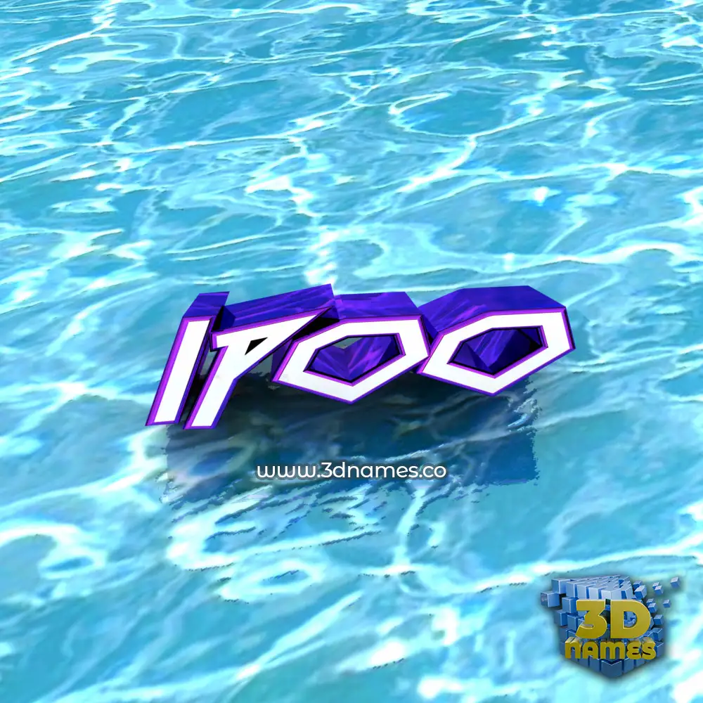 ipoo in Water style - 3D name wallpaper