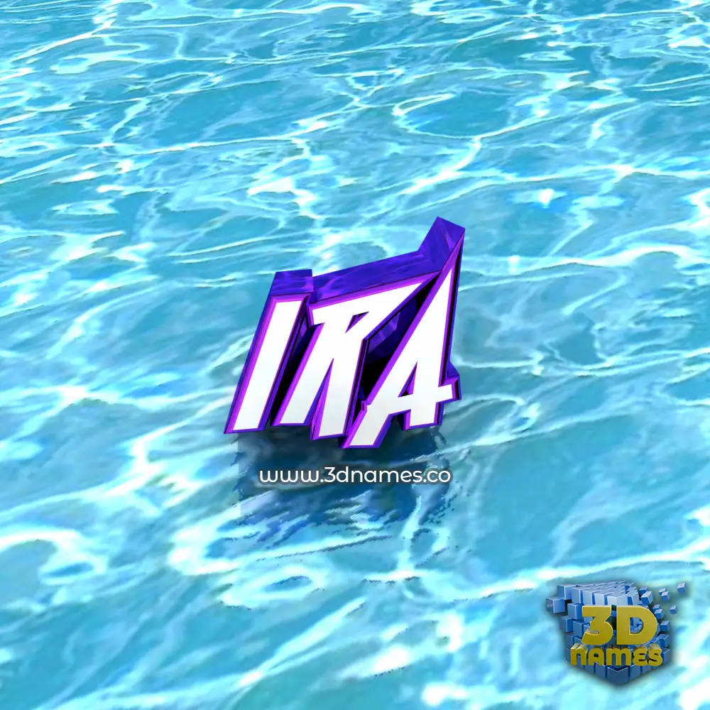 ira in Water style - 3D name wallpaper