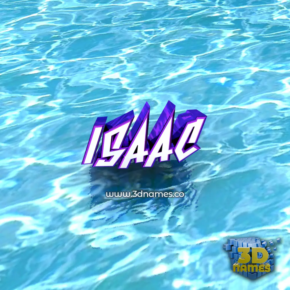 isaac in Water style - 3D name wallpaper