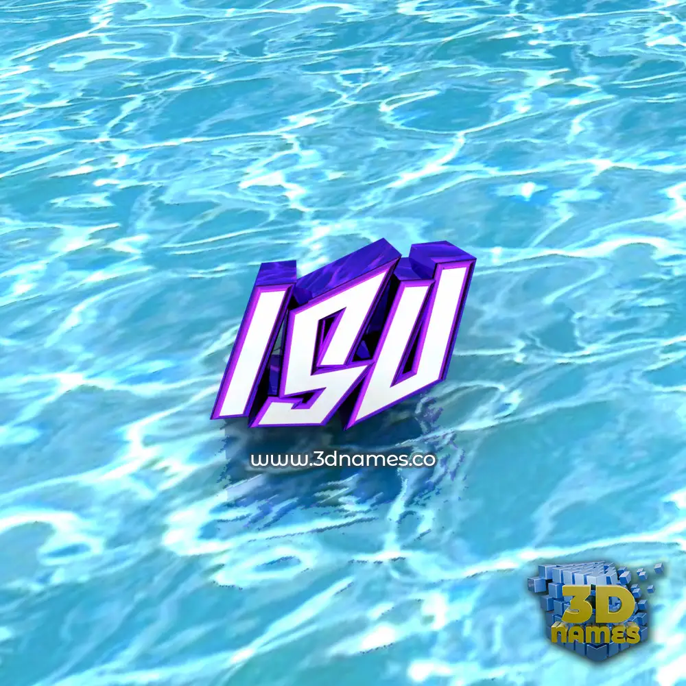 isu in Water style - 3D name wallpaper