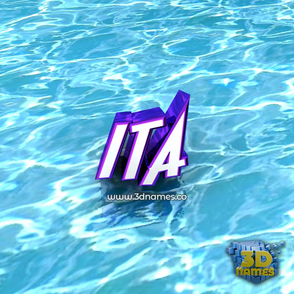 ita in Water style - 3D name wallpaper