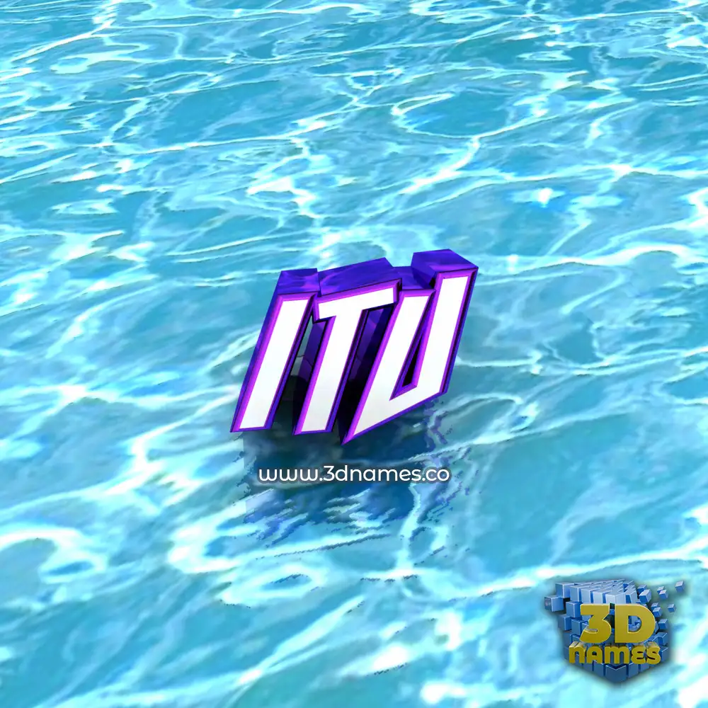 itu in Water style - 3D name wallpaper