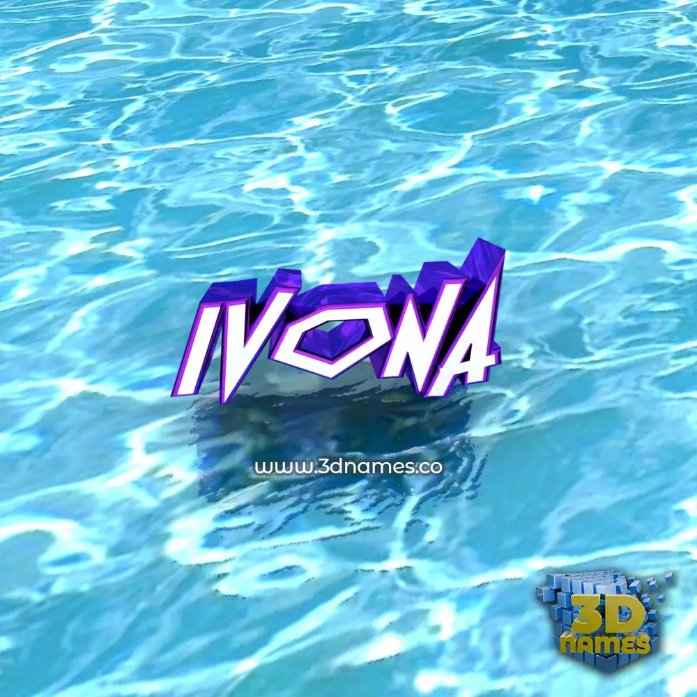 ivona in Water style - 3D name wallpaper