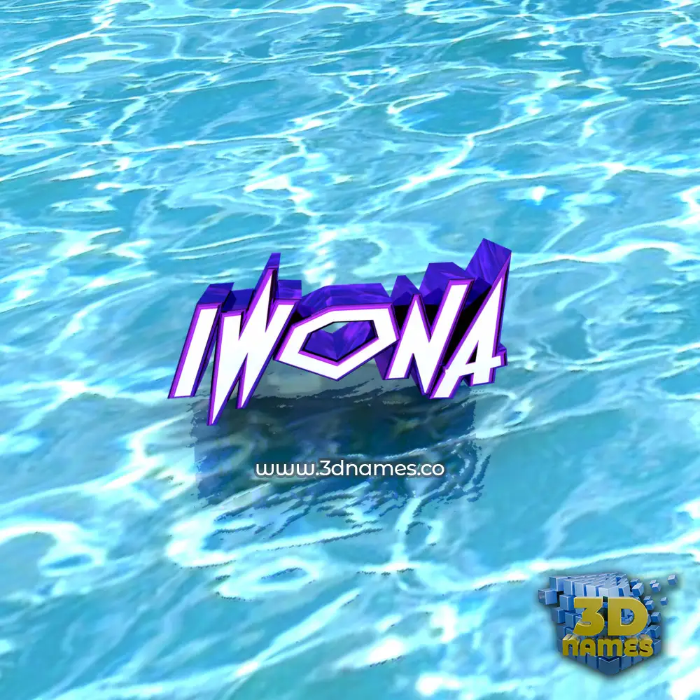 iwona in Water style - 3D name wallpaper