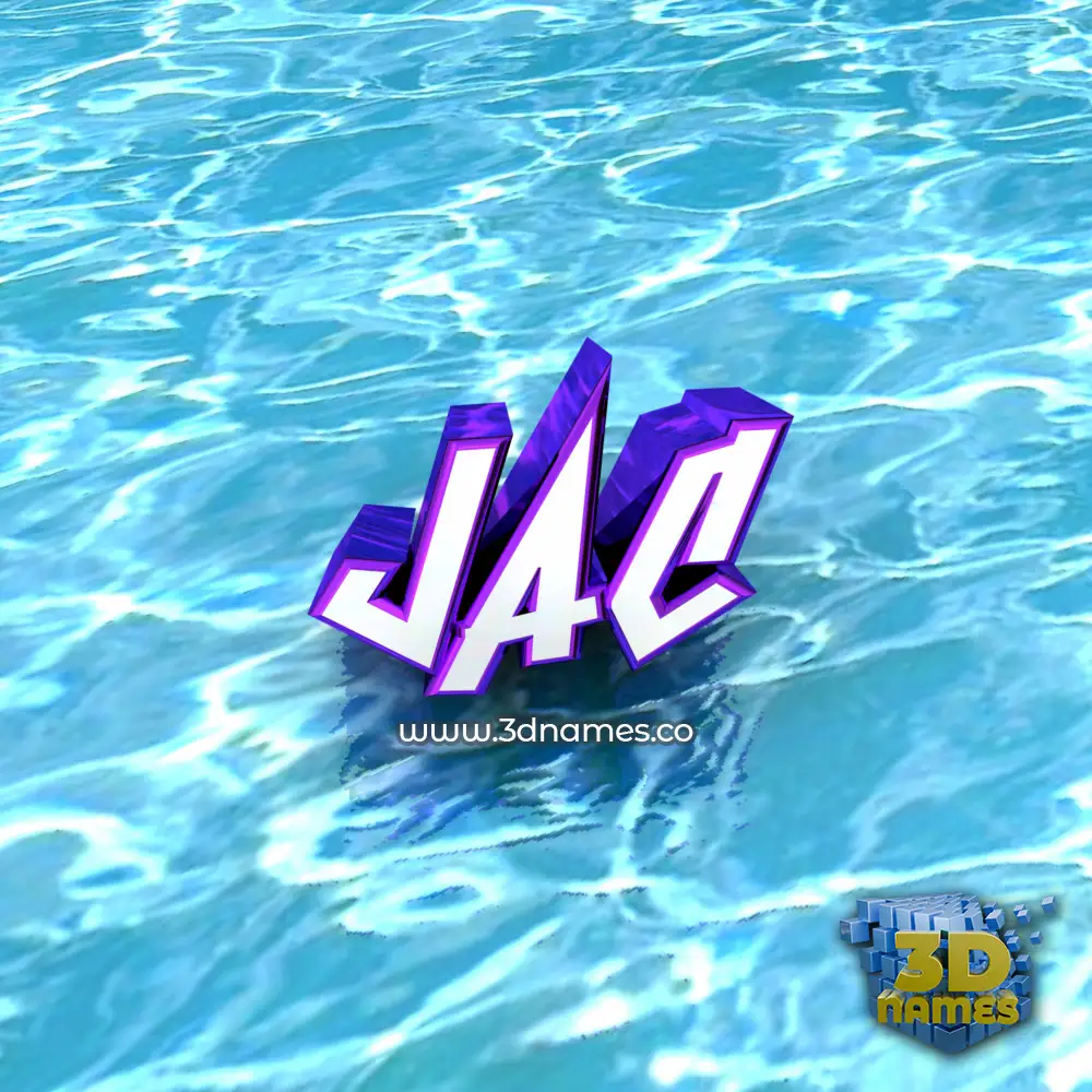 jac in Water style - 3D name wallpaper