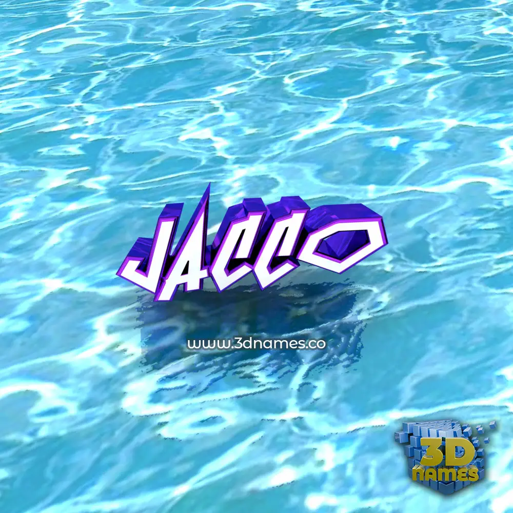 jacco in Water style - 3D name wallpaper