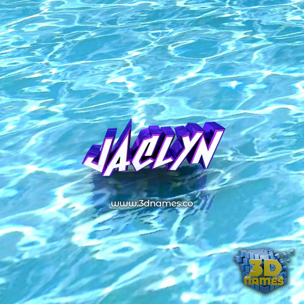 jaclyn in Water style - 3D name wallpaper