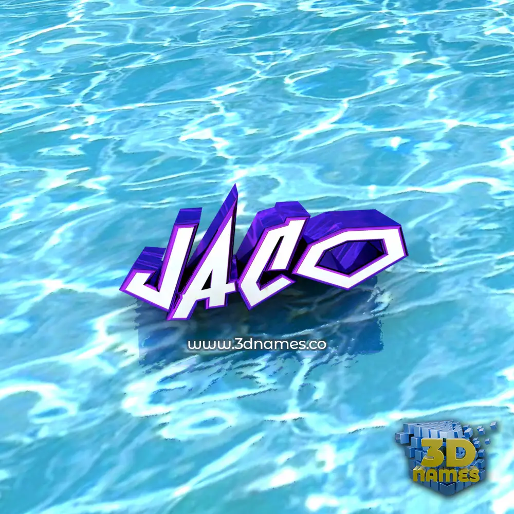 jaco in Water style - 3D name wallpaper