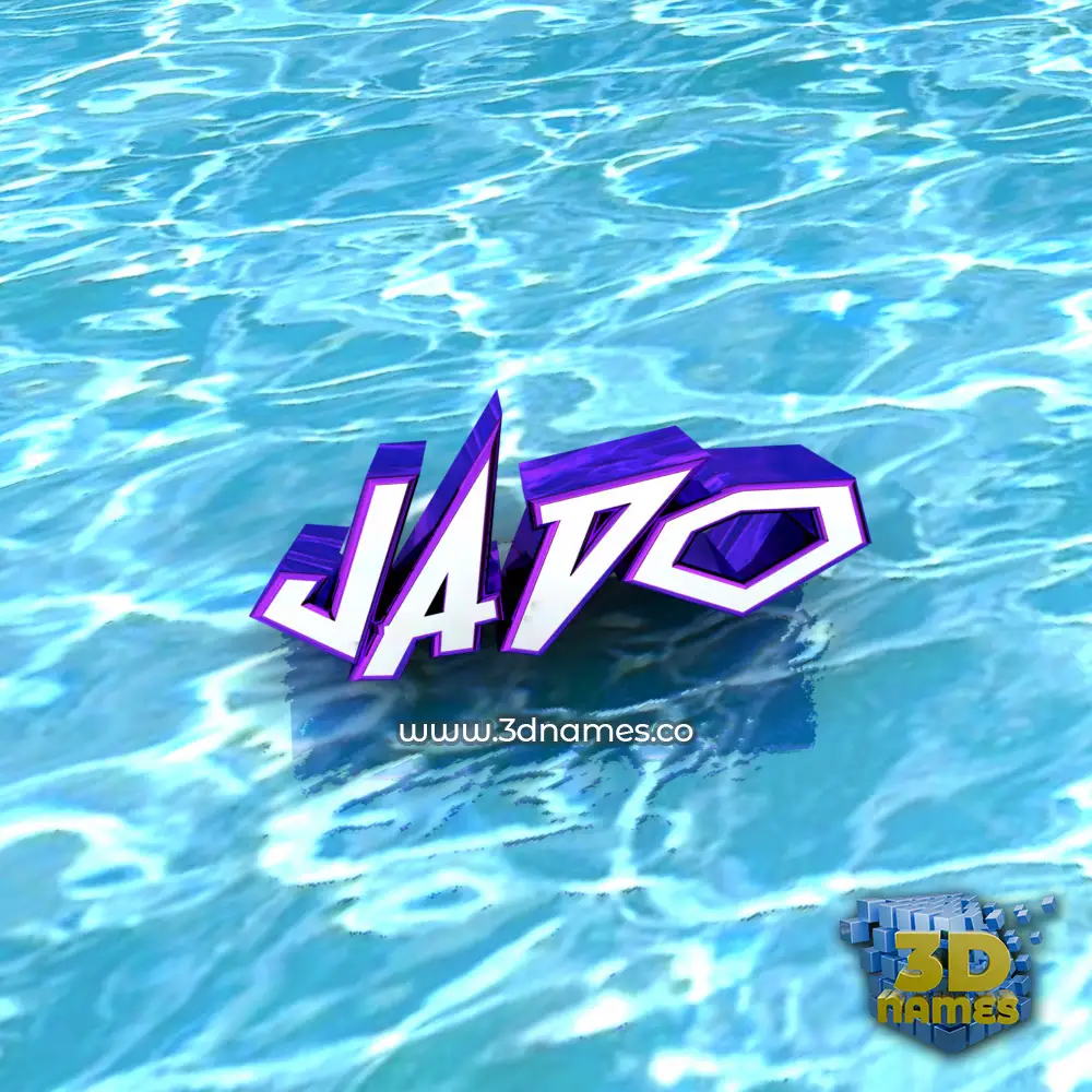 jado in Water style - 3D name wallpaper