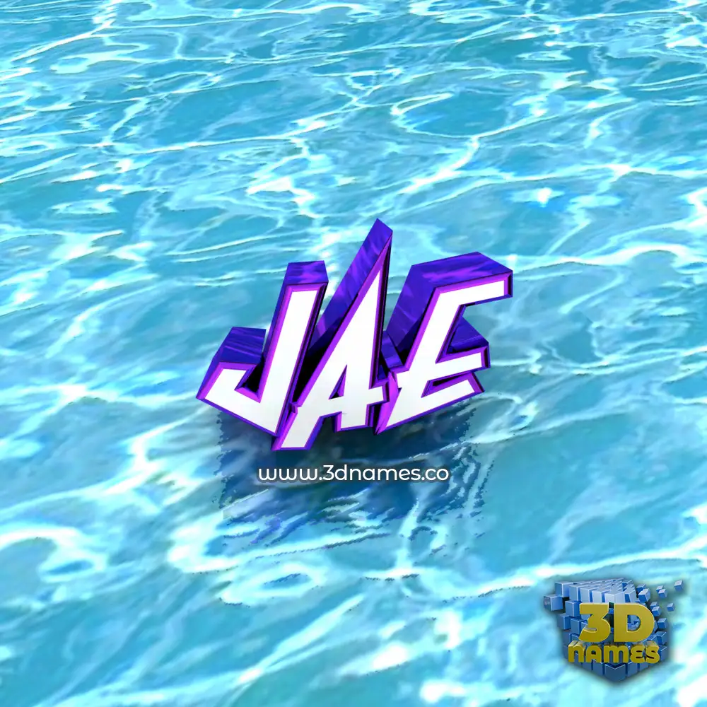 jae in Water style - 3D name wallpaper