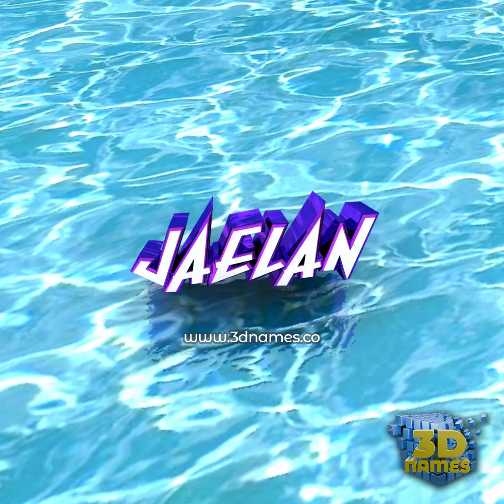 jaelan in Water style - 3D name wallpaper