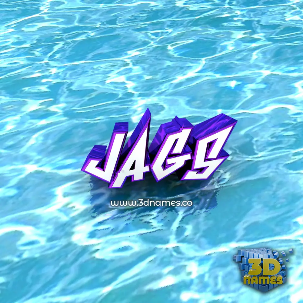 jags in Water style - 3D name wallpaper