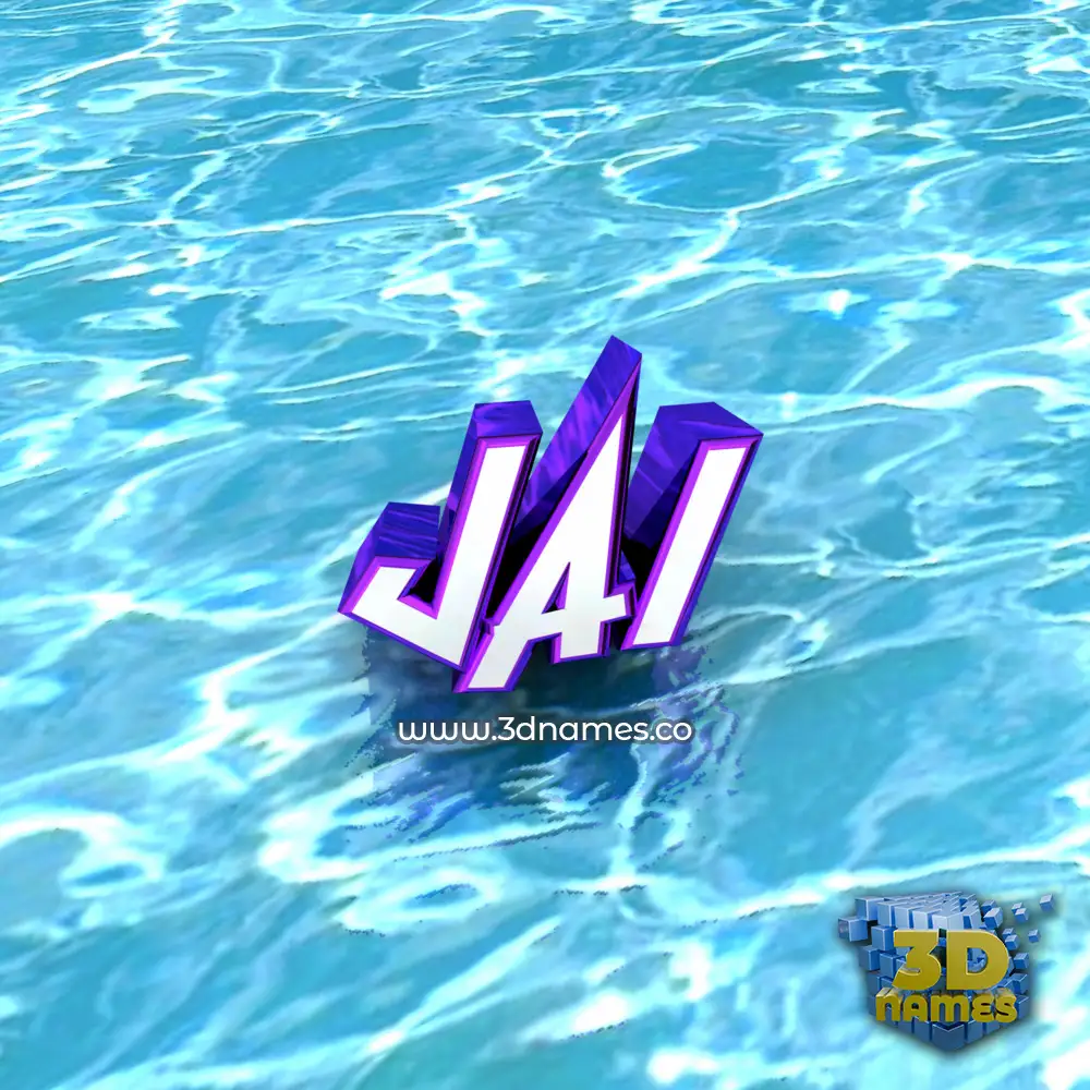 jai in Water style - 3D name wallpaper