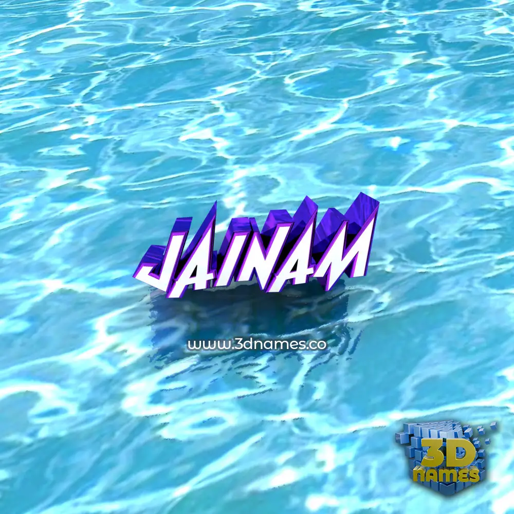 jainam in Water style - 3D name wallpaper