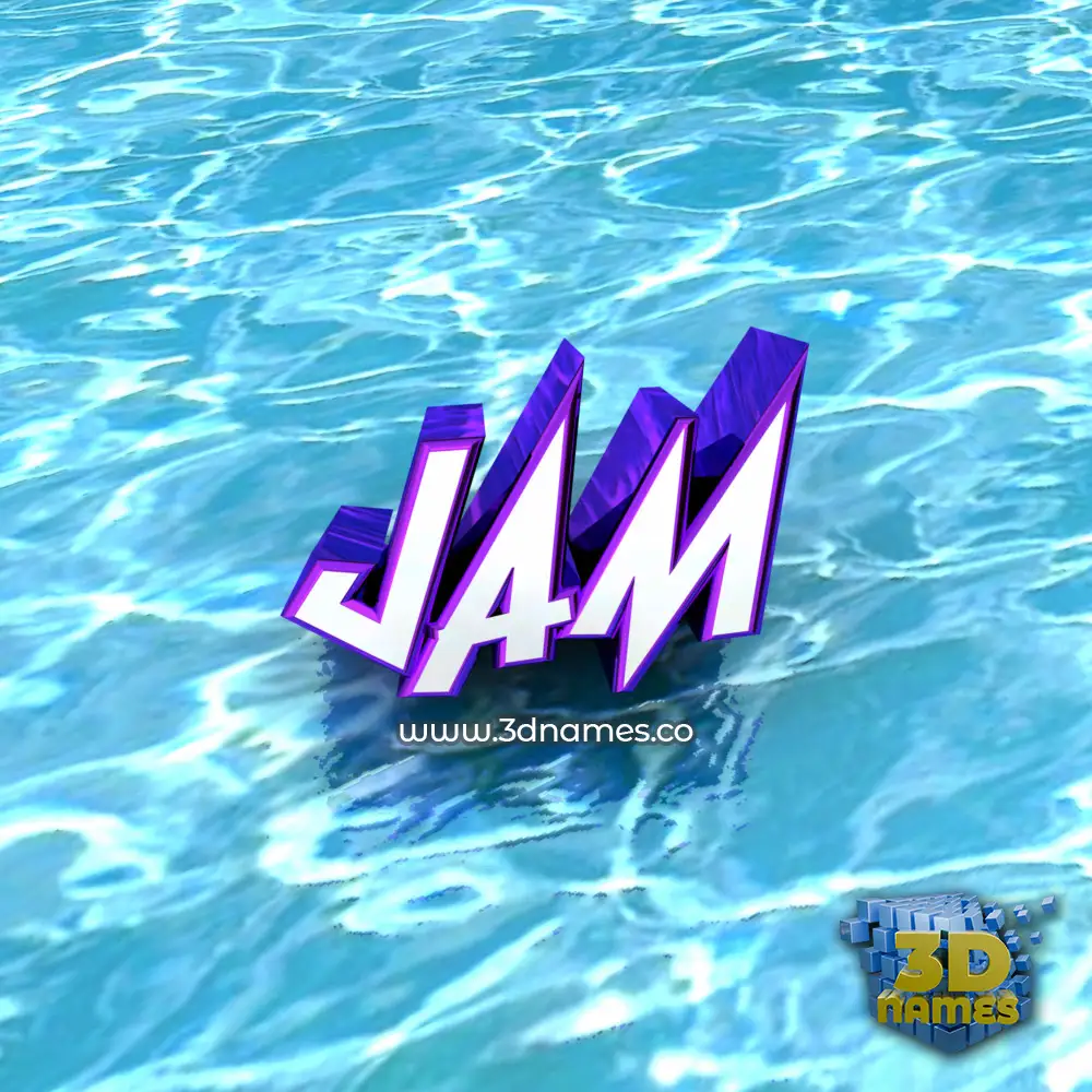 jam in Water style - 3D name wallpaper