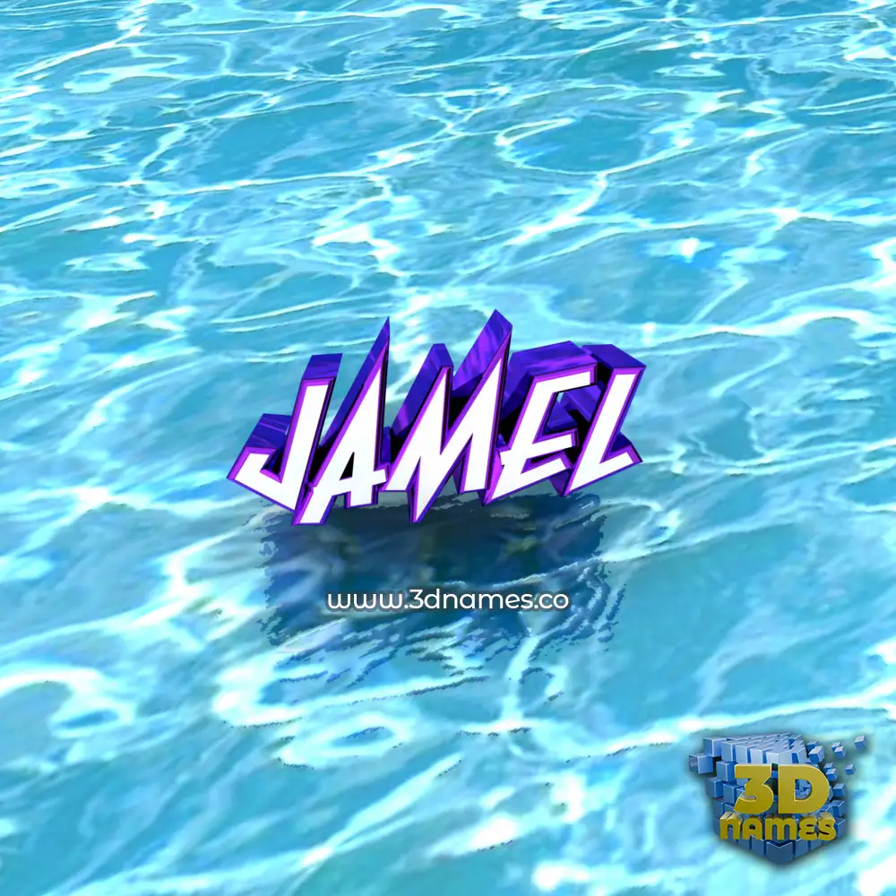 jamel in Water style - 3D name wallpaper