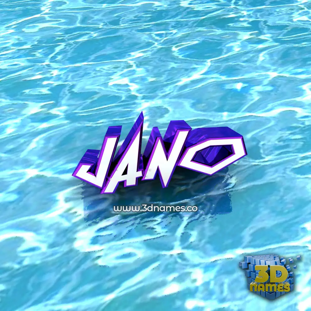 jano in Water style - 3D name wallpaper