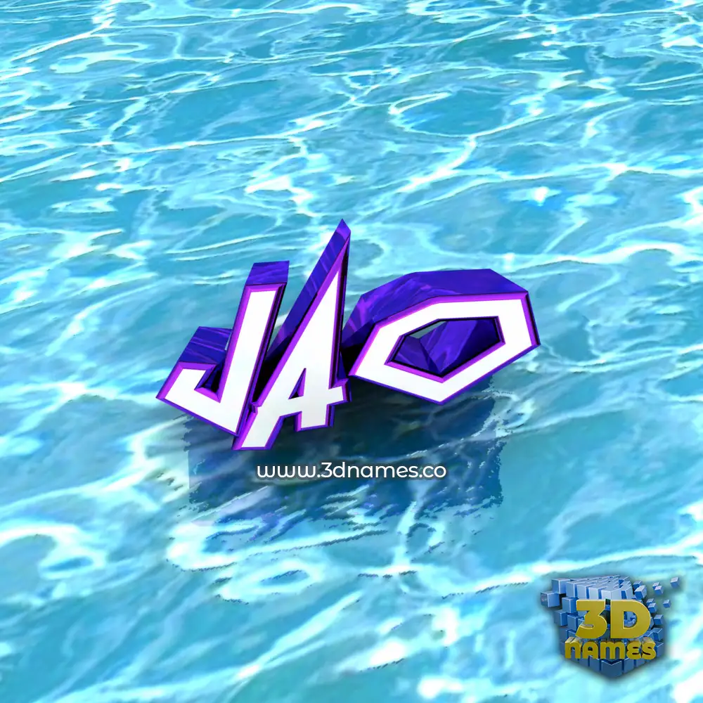 jao in Water style - 3D name wallpaper