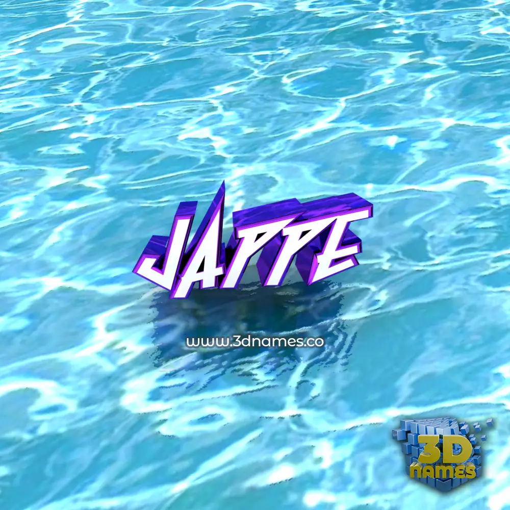 jappe in Water style - 3D name wallpaper