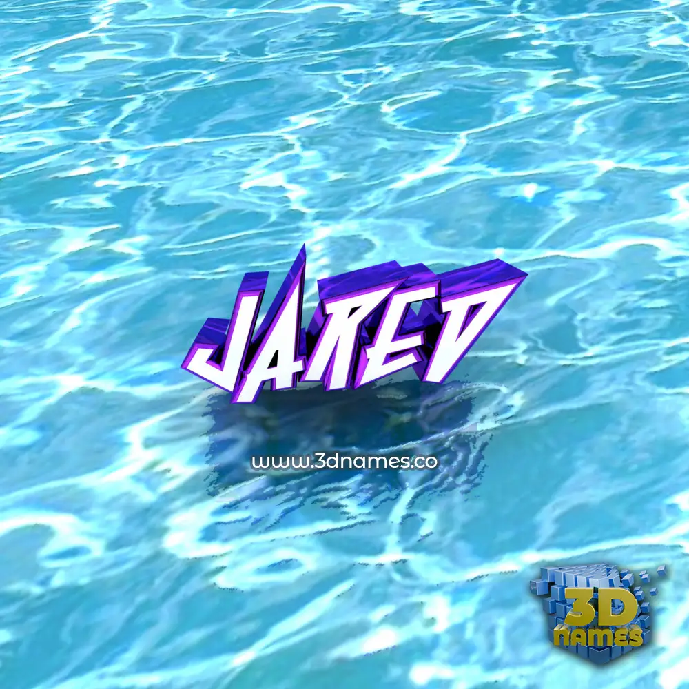 jared in Water style - 3D name wallpaper