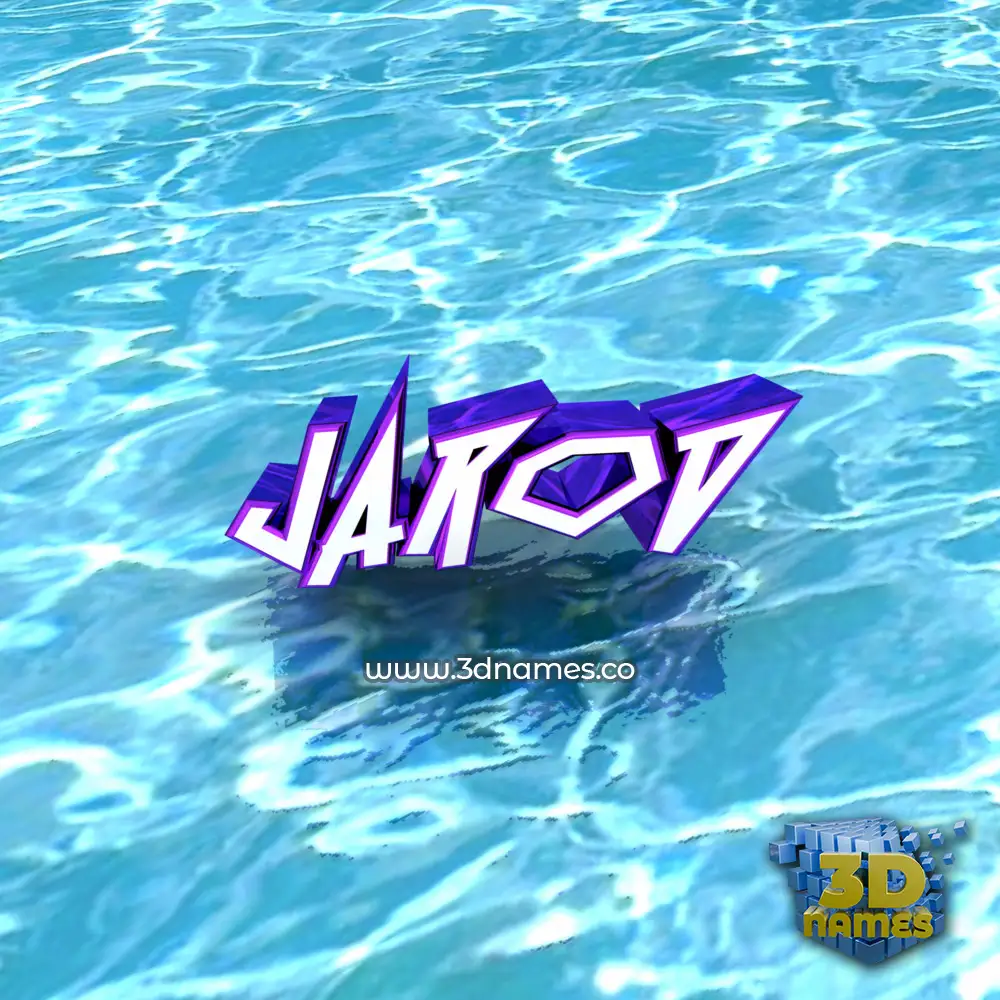 jarod in Water style - 3D name wallpaper